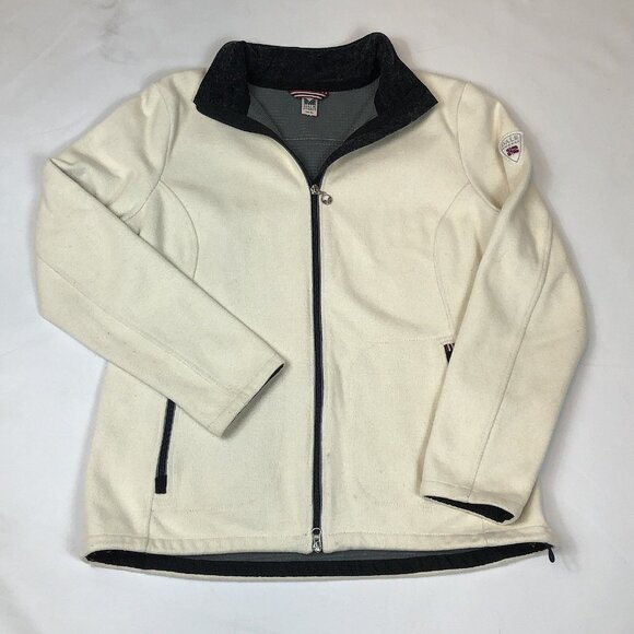 Dale of Norway Sweaters - Dale of Norway Womens White Full Zip Weatherproof Nano Cardigan Sweater Size XL
